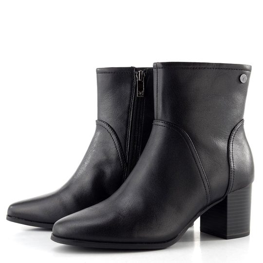 Caprice kotník na podpatku černý 9-25306-45-022