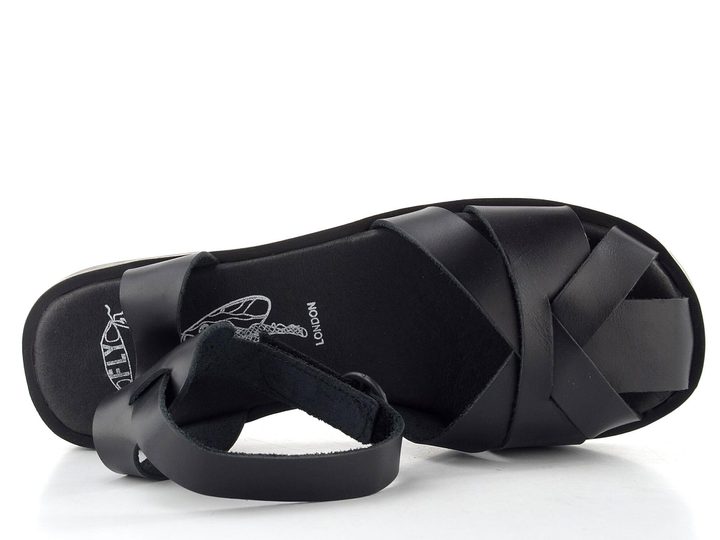 Fly London sandály s plnou špičkou black P145409000