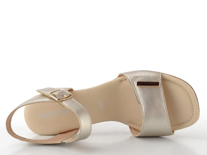 Remonte sandály na podpatku palegold D1K54-90