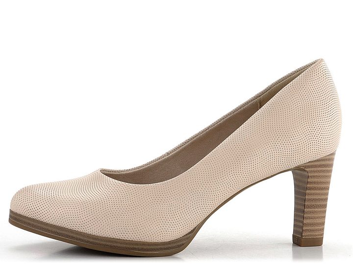 Tamaris kožené lodičky Ivory Struct. 1-22433-41