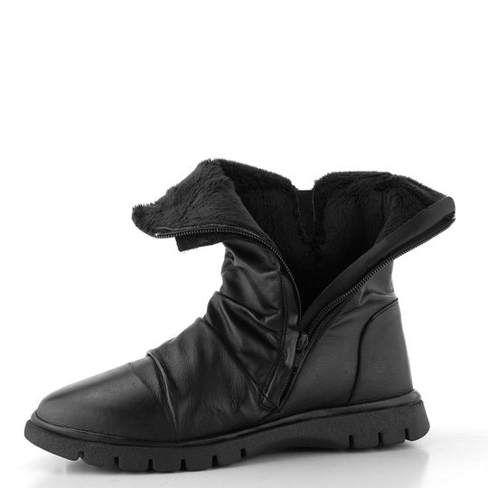 Creator řasený kotník se zipem Soft black IB 18371