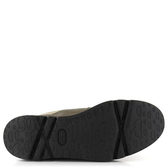 Wonders kotník na platformě s předním zipem Wild Olive/Cream A-2802