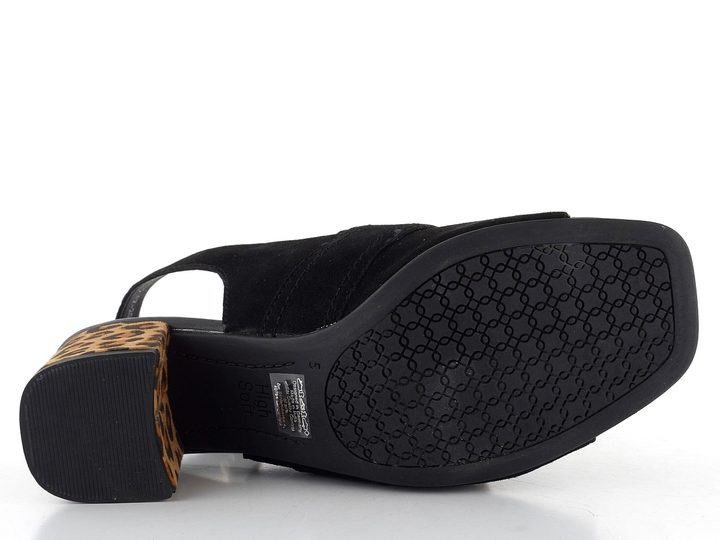 Ara dámske širšie sandále na podpätku Brighton Black 12-20508-01