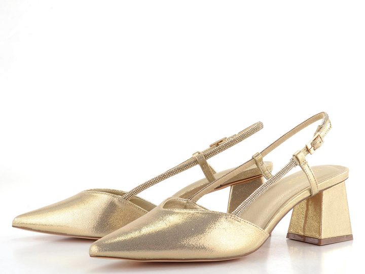 Menbur společenské lodičky s volnou patou Oro/Gold 25672