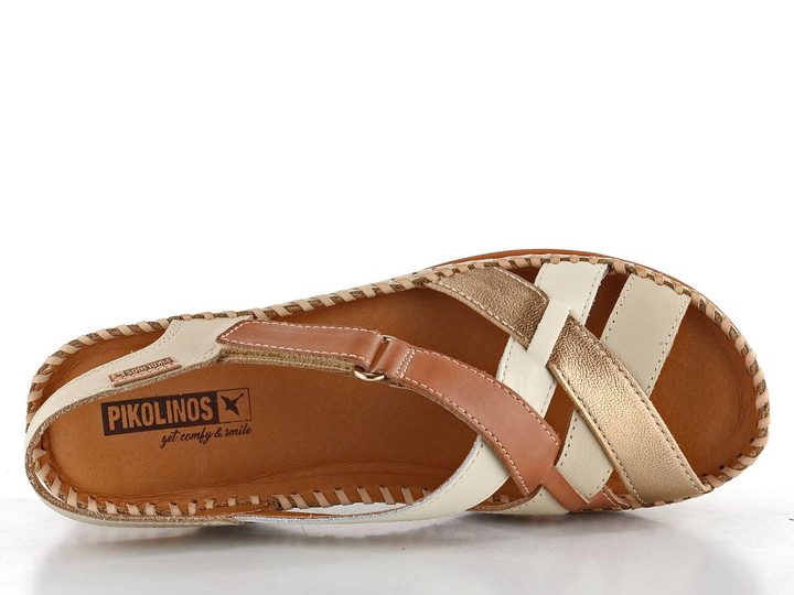 Pikolinos sandály s kříženými pásky Cadaques Marfil W8K-0741C2