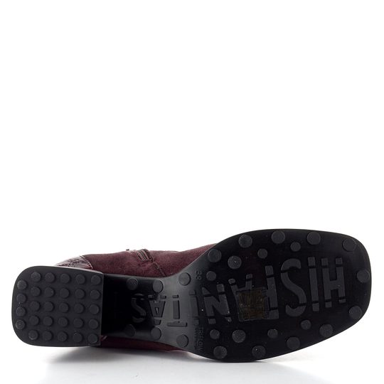 Hispanitas strečový zipový kotník na podpatku Marsella wine HI254219