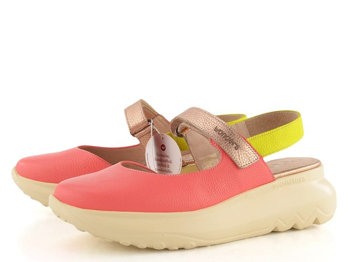 Wonders sandály s plnou špičkou Coral/Cyber A-4004