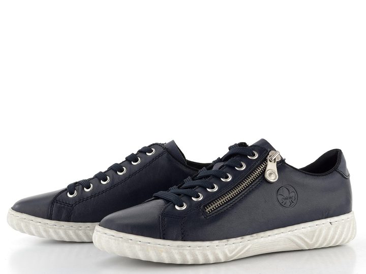 Rieker poltopánky so zipsom tmavo modré N0900-14