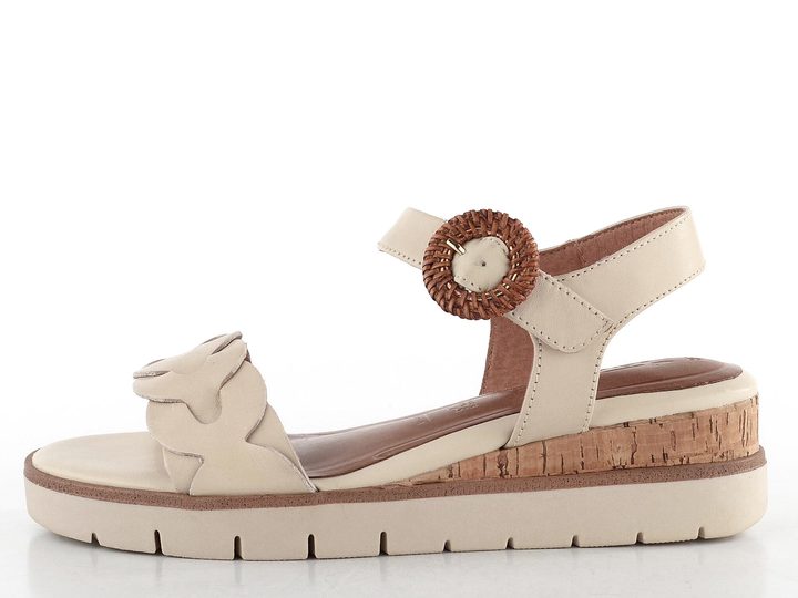 Tamaris kožené sandále na kline Ivory 1-28258-44