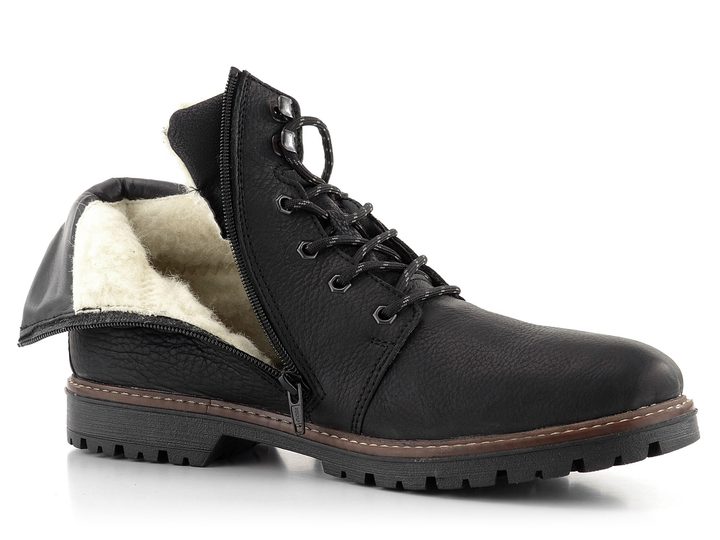 Rieker pánska vyteplená členková obuv s membránou čierna F3600-00