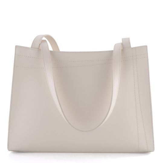 Elega kabelka kožená zipová smetanová 67525