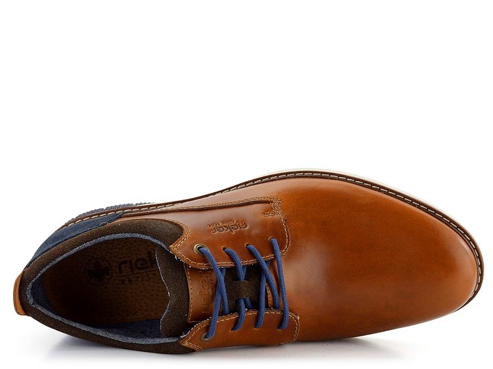 Rieker pánské šněrovací polobotky koňakové kombi 14405-24