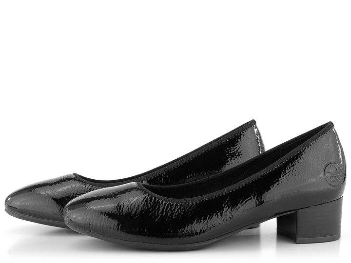 Rieker lakované lodičky černé 49260-04