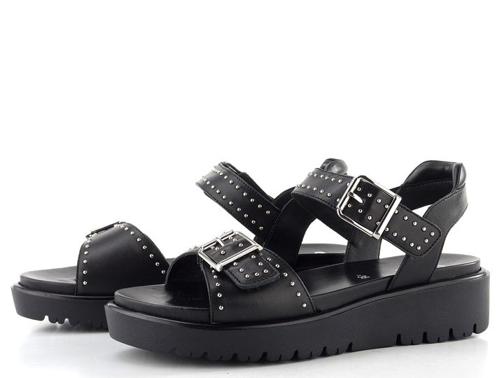 Ara sandály na platformě s klínkem Bilbao schwarz 12-33517-01