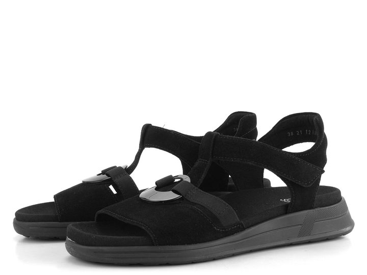 Ara dámské semišové sandály Osaka černé 12-34805-01