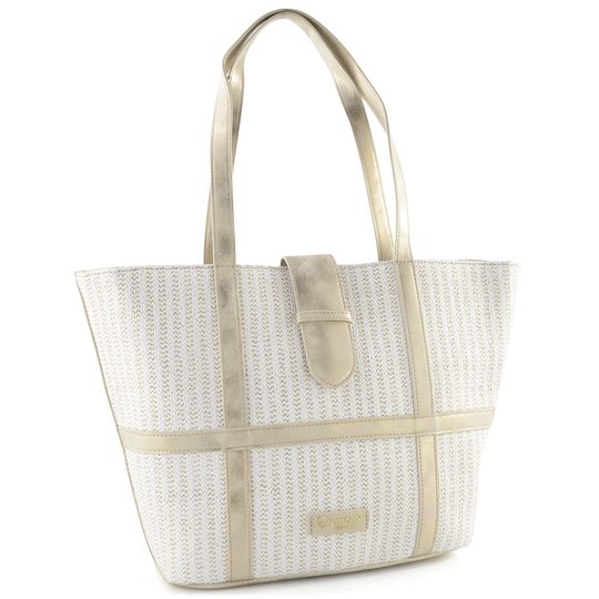 Remonte shopper kabelka weiss-gold/muschel Q0764-80