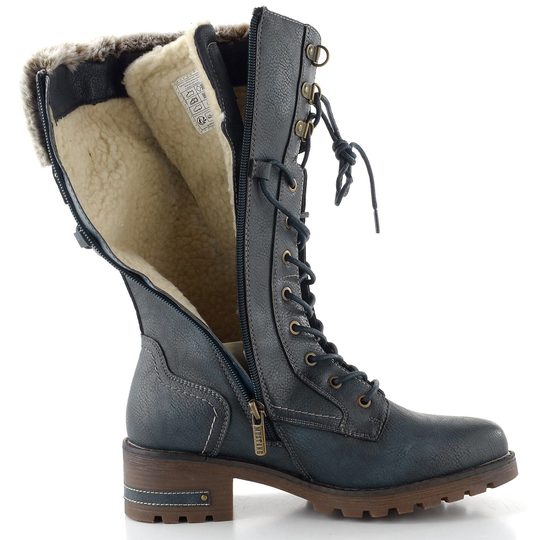 Mustang šněrovací polokozačky navy 15M0082003