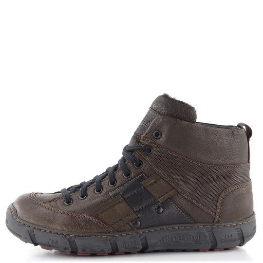 Kacper pánska vyteplená členková obuv tmavo hnedá 3-1249