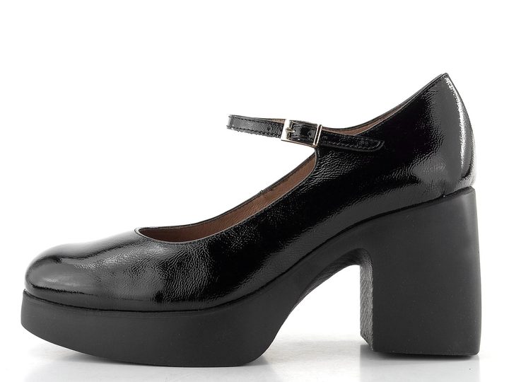 Wonders lakované lodičky s priehlavkovým pásikom negro H-4940