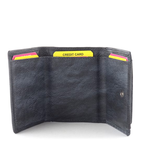 Malá kožená peněženka s kapsičkou na mince šedá W-2031/R