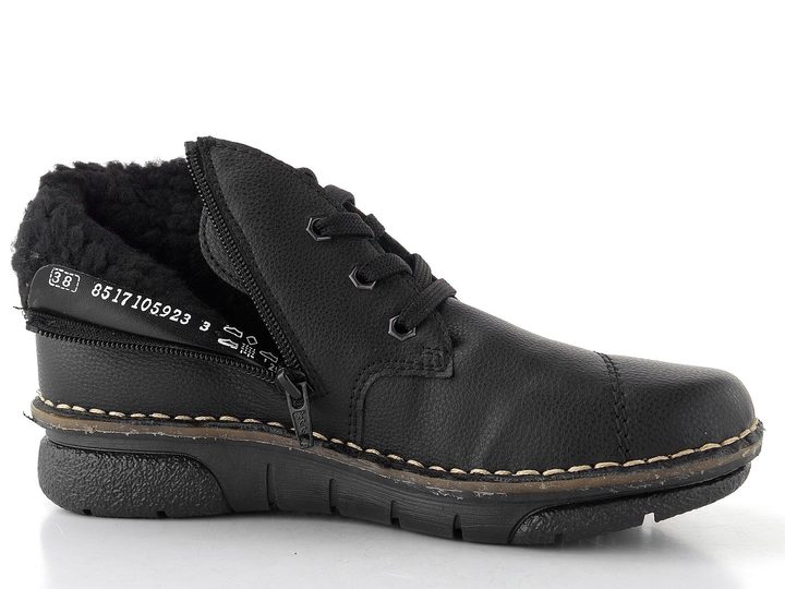 Rieker šněrovací kotník černý 73301-00