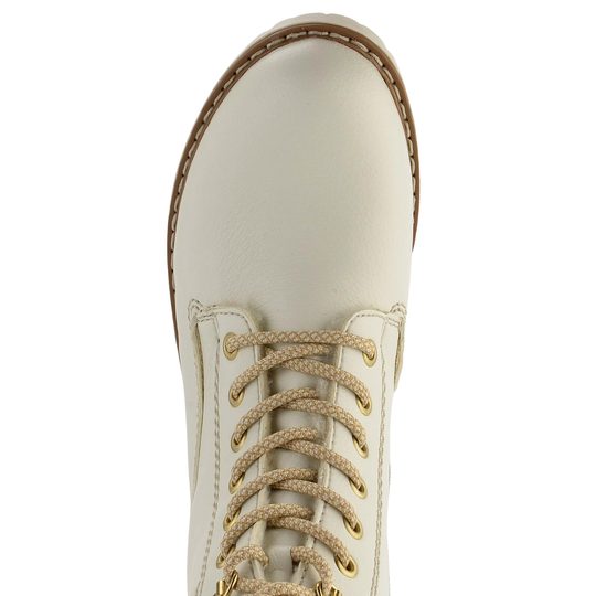 Rieker biela šnurovacia členková obuv s membránou Y9126-80