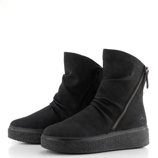 Rieker členková obuv na platforme čierna 78852-00