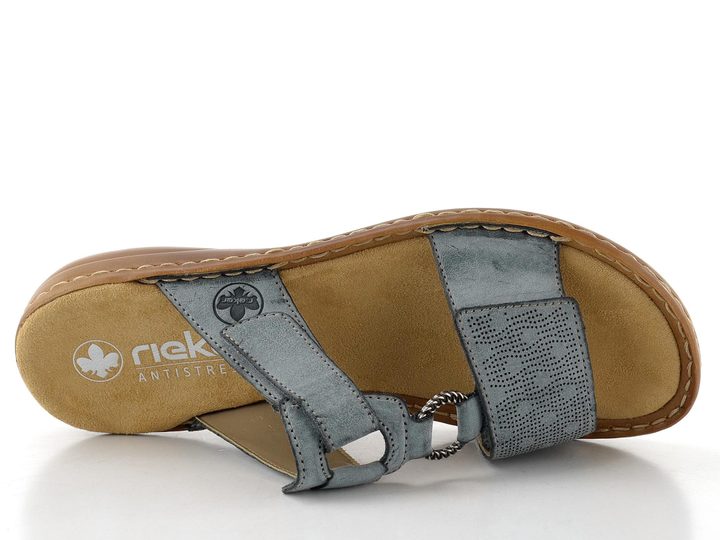 Rieker šľapky s upínacími pásikmi modré 60885-12