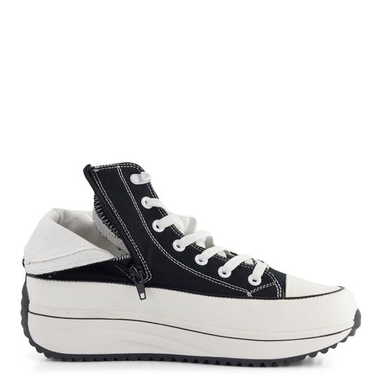 Rieker plátené tenisky na platforme čierne 90010-00