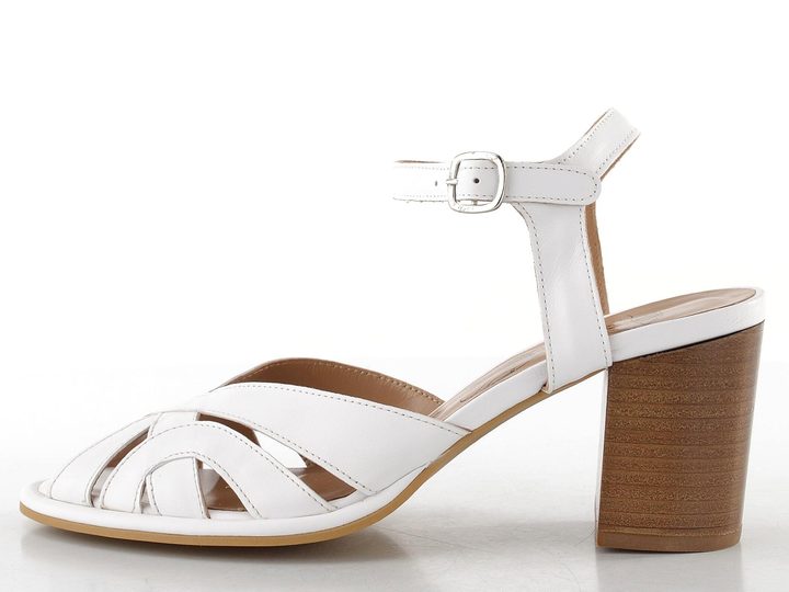 Fly London sandály na podpatku bílé P145450004