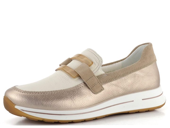 Ara širší prozouvací polobotky Osaka Sand/Cream 12-24822-09