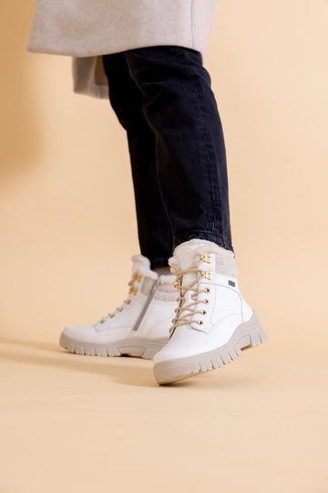 Remonte biela šnurovacia členková obuv s membránou D0E71-80