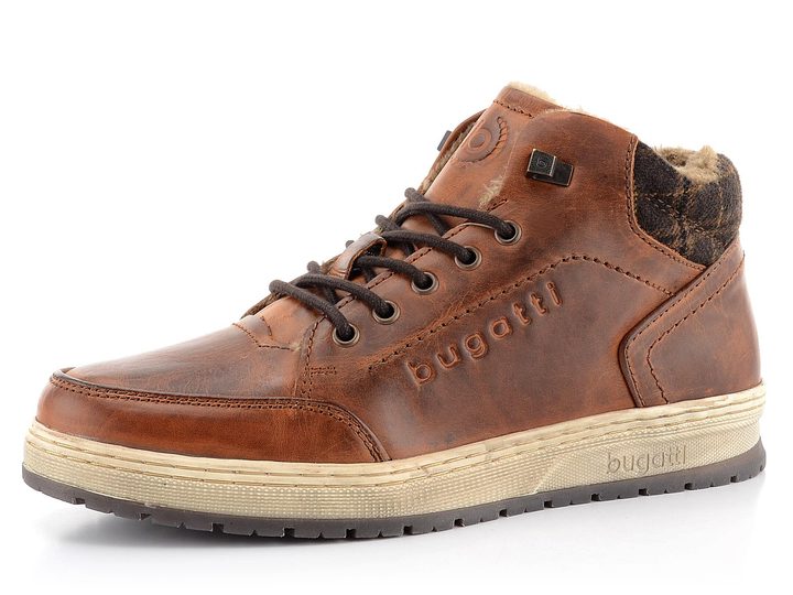 Bugatti vyteplený kotník sneakers cognac 321-3345D