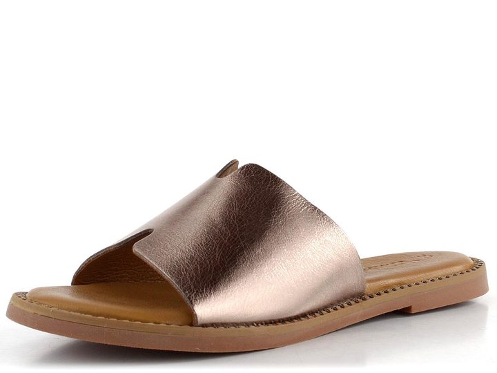 Tamaris kožené pantofle Pewter 1-27135-42