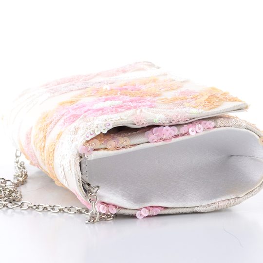 Bulaggi společenské psaníčko s flitry Flower cream BU32-26386