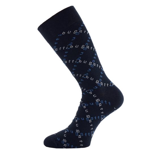 Bugatti pánské ponožky 2 páry tmavě modré s nápisem 6364