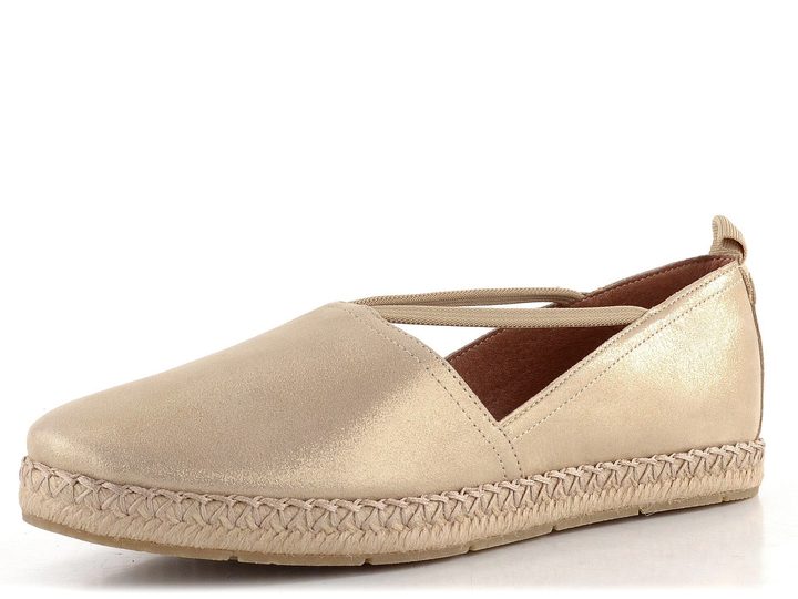 Tamaris espadrilky s gumičkami Champagne 1-24620-44