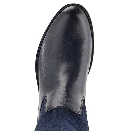 Caprice temně modré kozačky Ocean Comb 9-25514-41