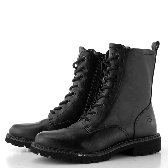 Tamaris hladký šněrovací kotník Black 1-25215-45