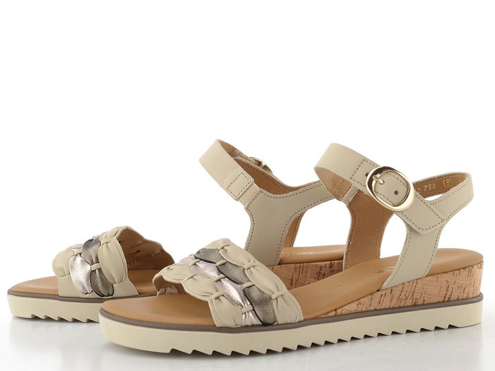 Gabor sandály na klínu beige 82.758.65