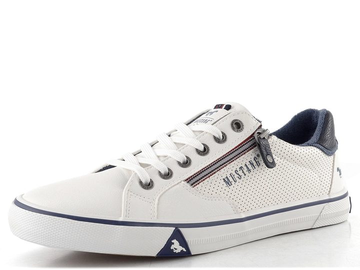 Mustang pánské tenisky se zipem white 26M0211004