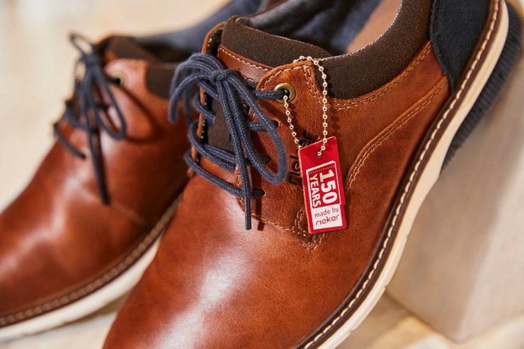 Rieker pánské šněrovací polobotky koňakové kombi 14405-24