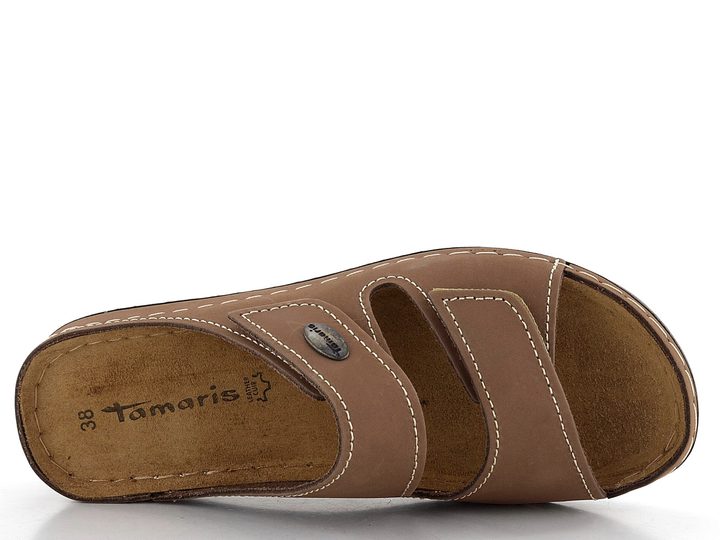 Tamaris fuzbetové pantofle Taupe 1-27510-41