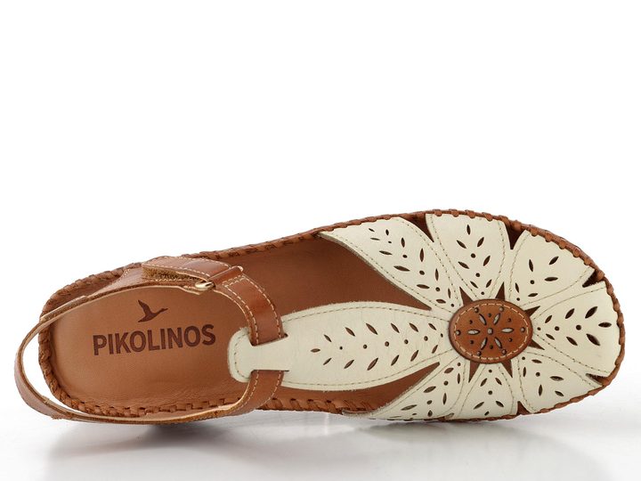 Pikolinos prořezávané sandály s páskem Vallarta nata 655-0841C1
