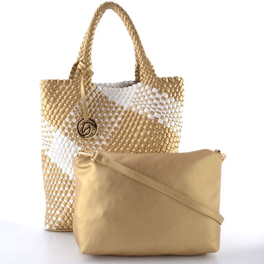Remonte shopper kabelka gold/weiss Q0761-81