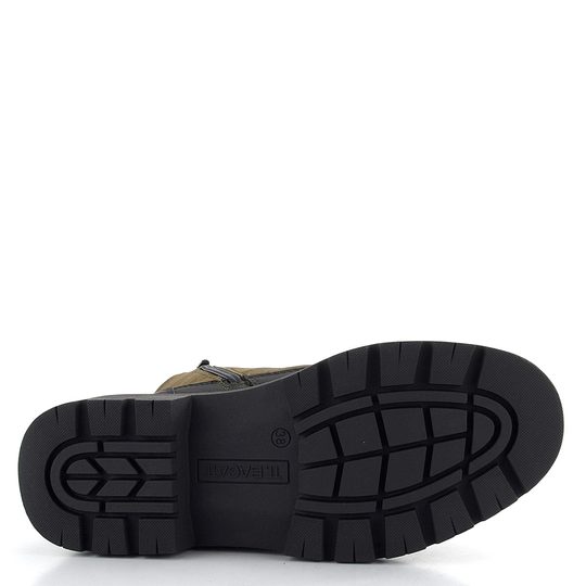 Bagatt zelený šněrovací kotník na hrubé podešvi D31-AOA31-6955