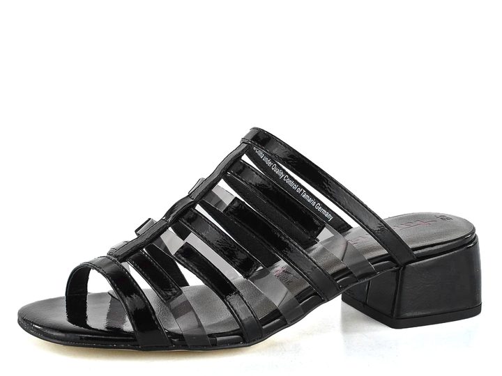 Tamaris páskové pantofle lakované černé 1-27265-32