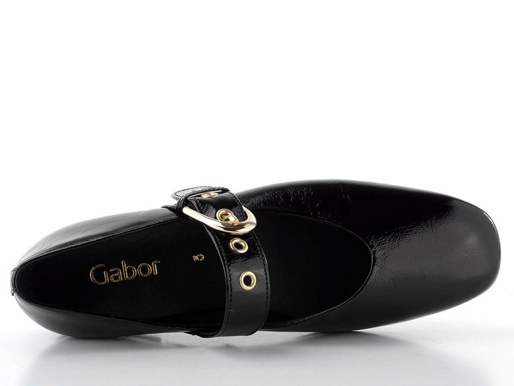 Gabor baleríny s nártovým páskem černé 74.144.20