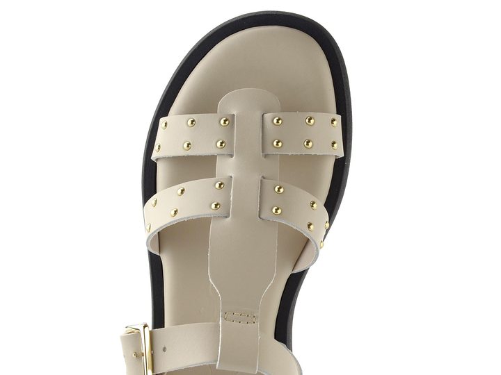 Wonders páskové sandály s nýtky latte AB-1567