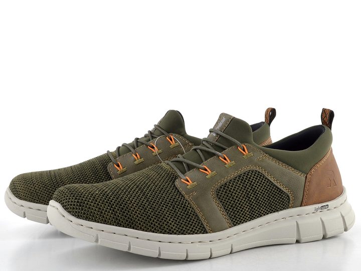 Rieker olivové pánské polobotky B7796-54